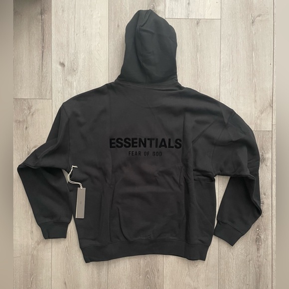 NEW ๐ฅ Stretch Limo Black - Fear of God Essentials Oversized Hoodie ๐ฅ (Size L) - Picture 4 of 6